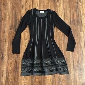 Women’s small black long sleeved cloud chaser knit dress. LIKE NEW